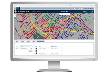 La imagen muestra cómo funciona CityTouch LightPoint